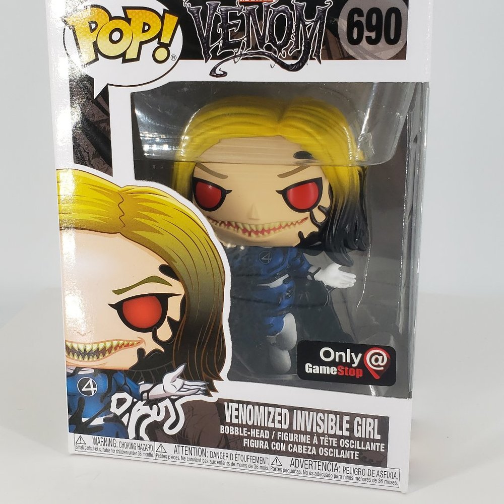 Funko Pop Marvel Venom 690 VENOMIZED INVISIBLE GIRL Gamestop Exclusive MIB